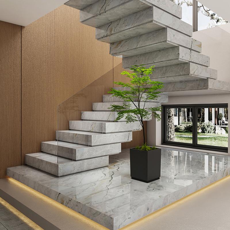 # Sky White Quartzite stair