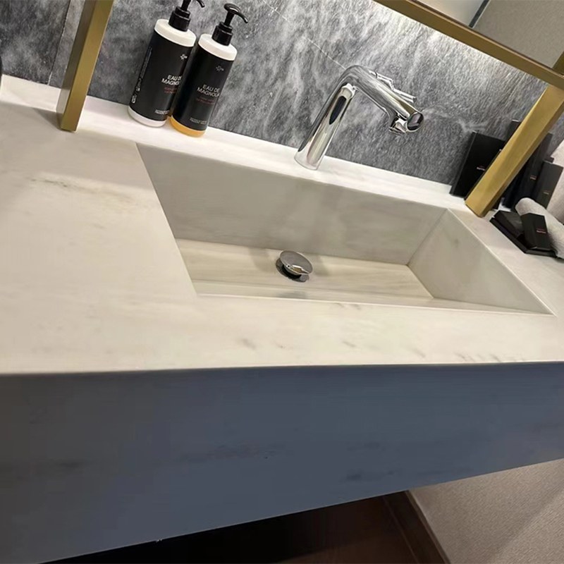 #Dione White Marble for vanity top